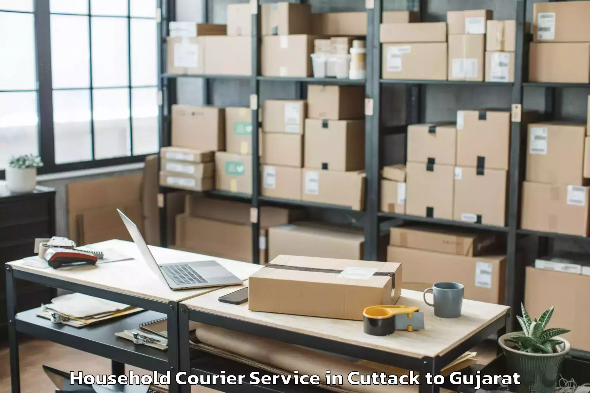 Trusted Cuttack to Sinor Household Courier